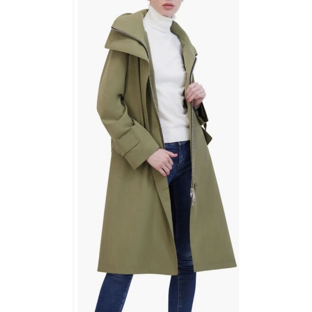 Rebecca Minkoff NWT Belted Oversized Trench Coat Size Medium Utility Military
